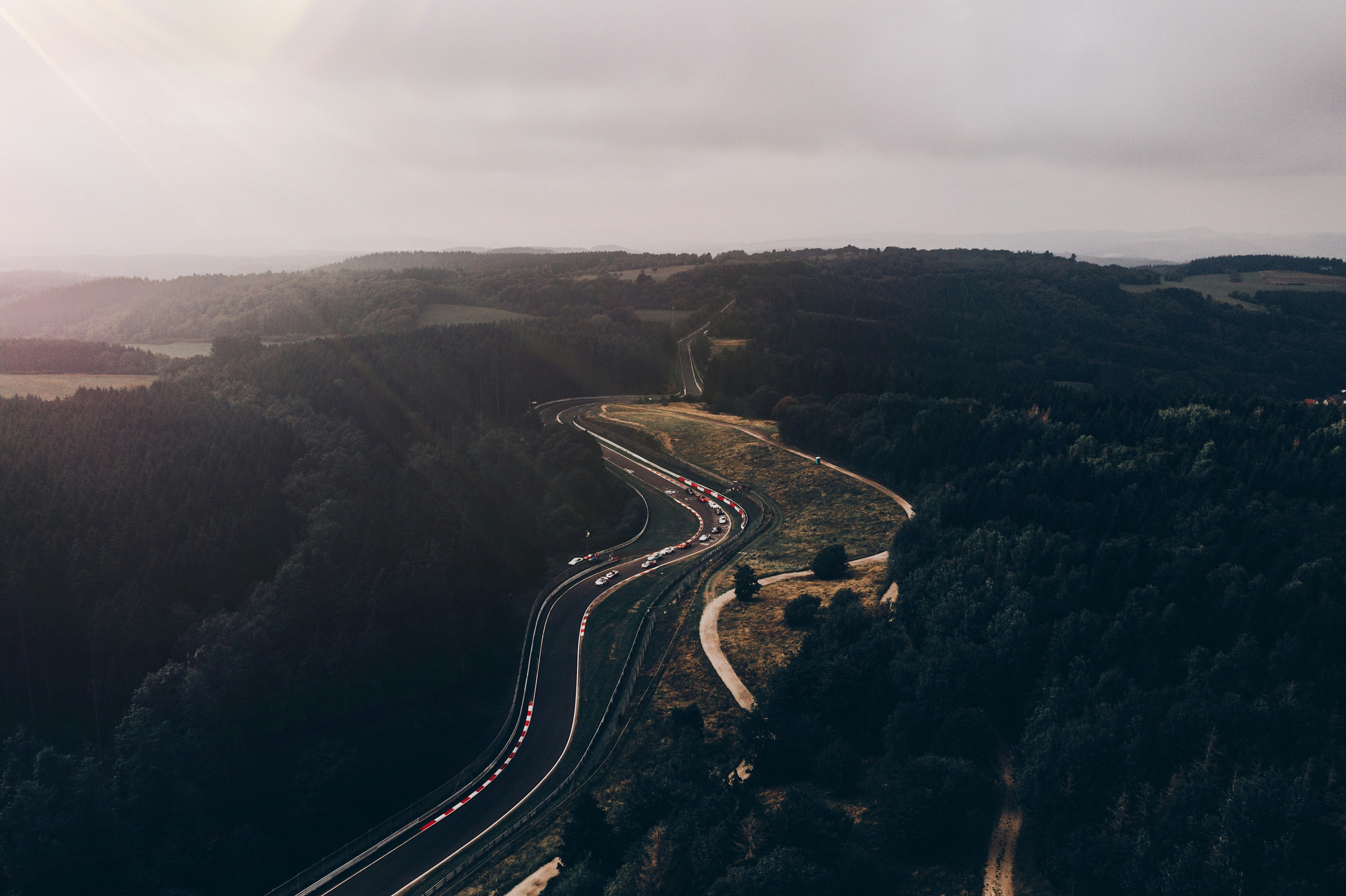 Vista aérea del Nürburgring Nordschleife
